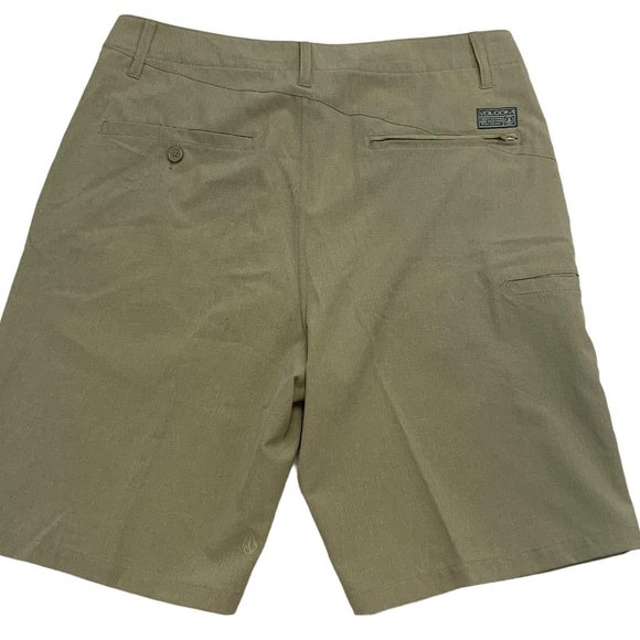 Volcom Surf and Turf 4 Way Stretch Shorts Khaki Size 34 - Picture 3 of 3
